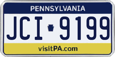 PA license plate JCI9199