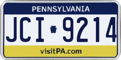 PA license plate JCI9214
