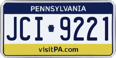 PA license plate JCI9221