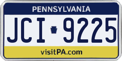 PA license plate JCI9225