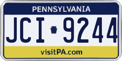PA license plate JCI9244