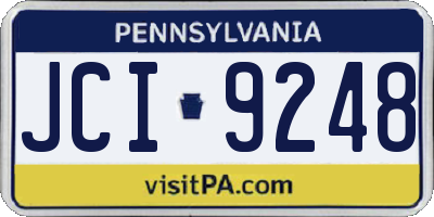 PA license plate JCI9248