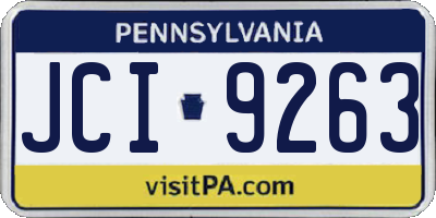 PA license plate JCI9263