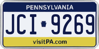 PA license plate JCI9269