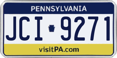 PA license plate JCI9271