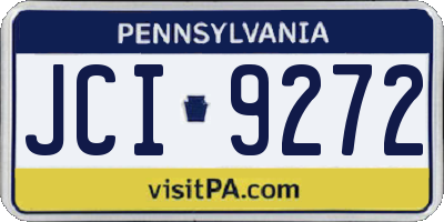 PA license plate JCI9272