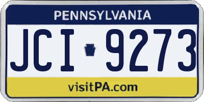 PA license plate JCI9273