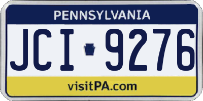 PA license plate JCI9276