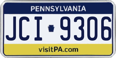 PA license plate JCI9306