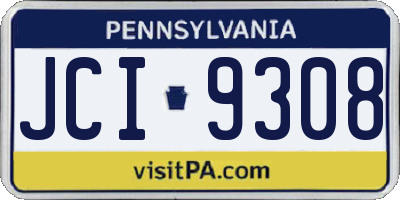 PA license plate JCI9308