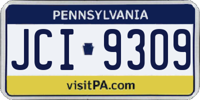 PA license plate JCI9309