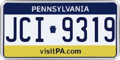 PA license plate JCI9319