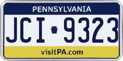PA license plate JCI9323