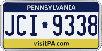 PA license plate JCI9338