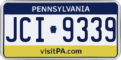 PA license plate JCI9339