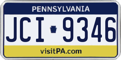 PA license plate JCI9346