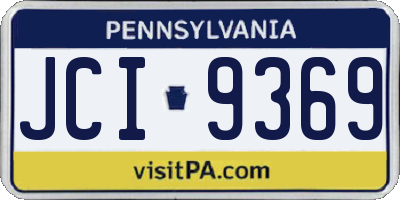 PA license plate JCI9369