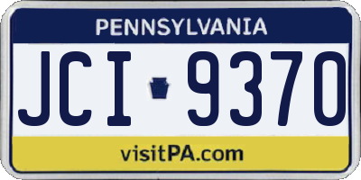 PA license plate JCI9370