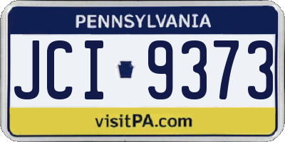 PA license plate JCI9373