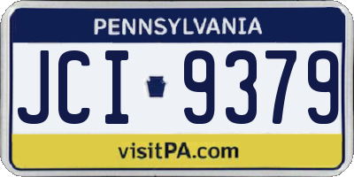 PA license plate JCI9379