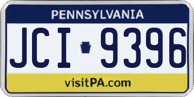 PA license plate JCI9396