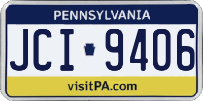 PA license plate JCI9406