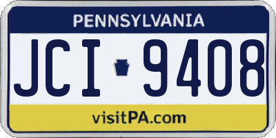 PA license plate JCI9408