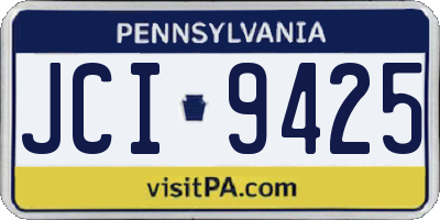 PA license plate JCI9425