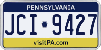 PA license plate JCI9427