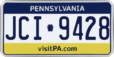 PA license plate JCI9428
