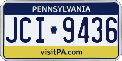 PA license plate JCI9436