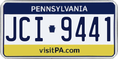 PA license plate JCI9441