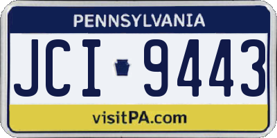 PA license plate JCI9443