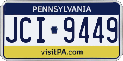 PA license plate JCI9449