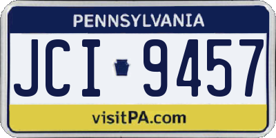 PA license plate JCI9457
