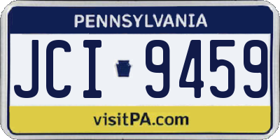 PA license plate JCI9459