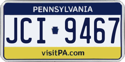 PA license plate JCI9467
