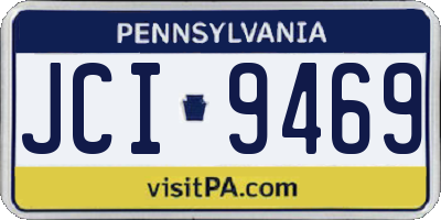 PA license plate JCI9469
