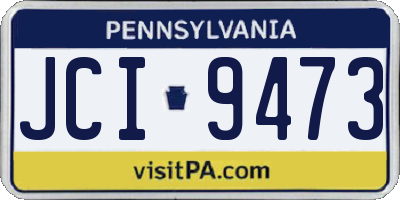 PA license plate JCI9473