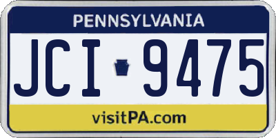 PA license plate JCI9475