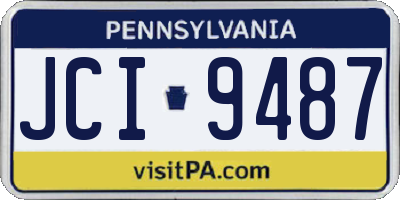 PA license plate JCI9487
