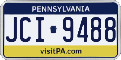 PA license plate JCI9488