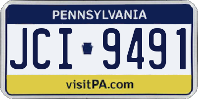 PA license plate JCI9491
