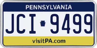PA license plate JCI9499