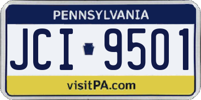 PA license plate JCI9501