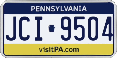 PA license plate JCI9504
