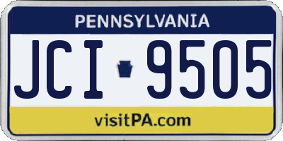 PA license plate JCI9505