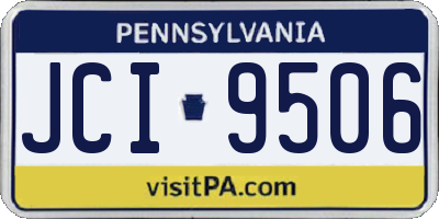 PA license plate JCI9506