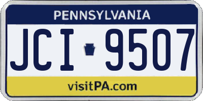 PA license plate JCI9507