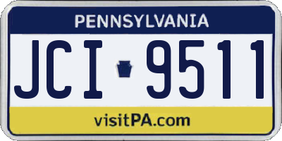 PA license plate JCI9511